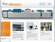 Tablet Screenshot of biogenetix.com.br